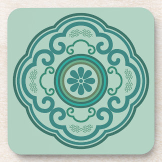 traditional Chinese green Ruyi cloud Coaster