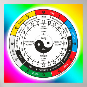 Traditional Chinese Medicine Body Clock Square Sti Poster