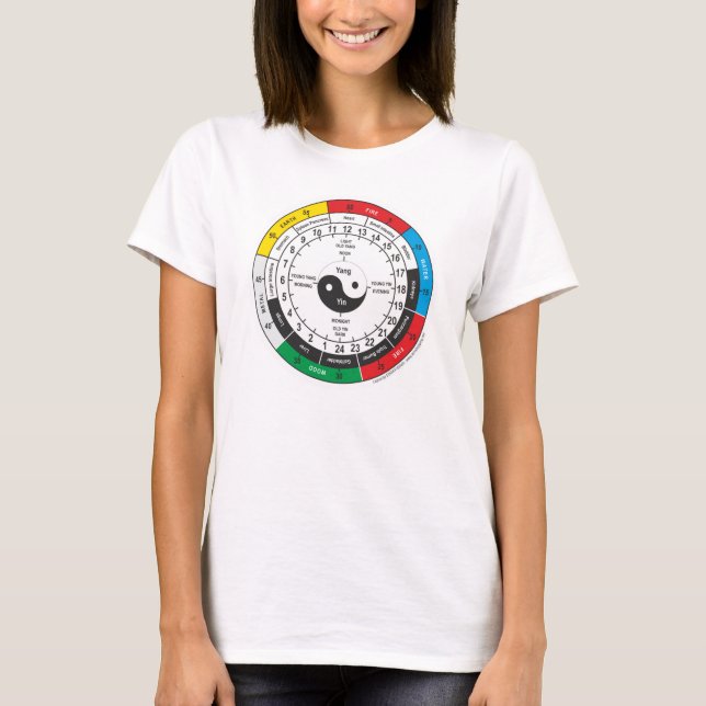 Traditional Chinese Medicine Body Clock T-Shirt (Front)