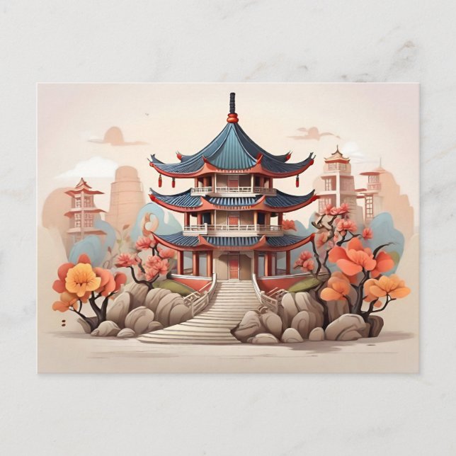 Traditional Chinese pagoda  Postcard (Front)