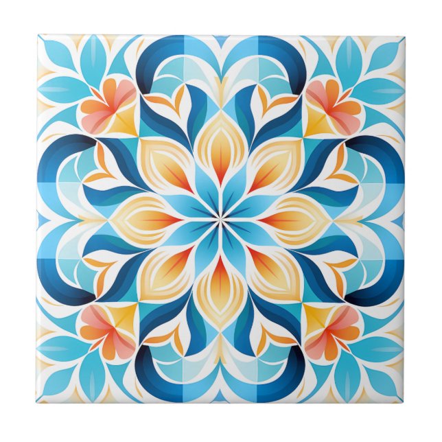 Traditional Chinese Pattern Artistry Ceramic Tile (Front)