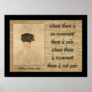 Traditional Chinese saying, Pain Poster