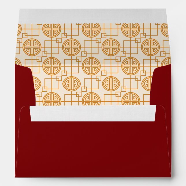 Traditional Chinese wedding auspicious peranakan Envelope (Back (Bottom))