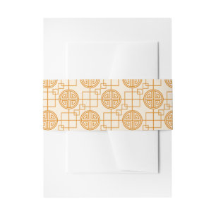 Traditional Chinese wedding auspicious peranakan Invitation Belly Band