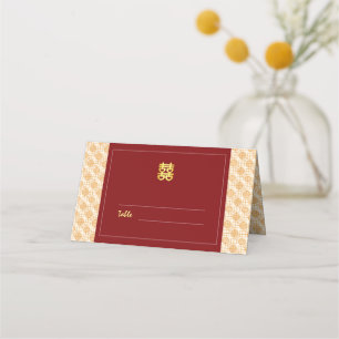 Traditional Chinese wedding auspicious peranakan Place Card