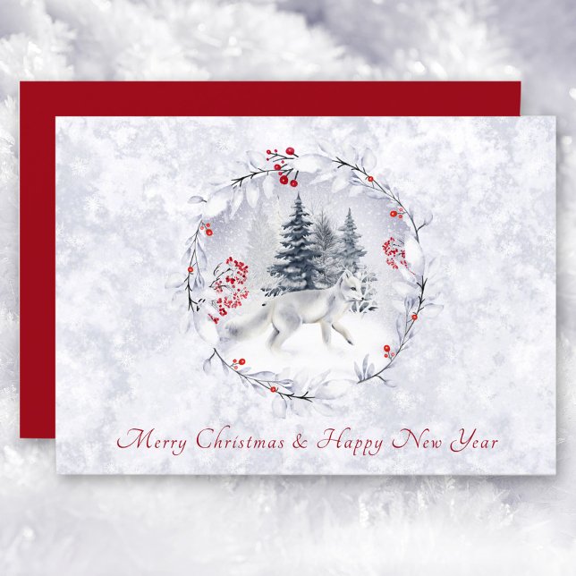 Traditional Christmas and New year snow Card (Traditional Christmas and New year snow Card)