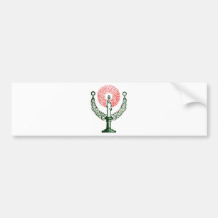 Traditional Christmas Candle Bumper Sticker