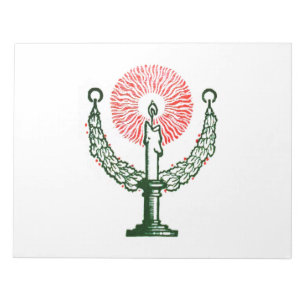 Traditional Christmas Candle Notepad