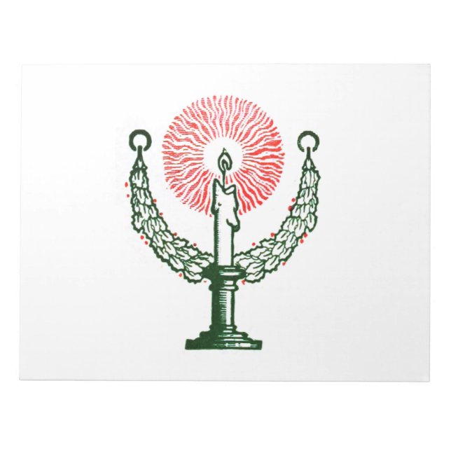 Traditional Christmas Candle Notepad (Front)