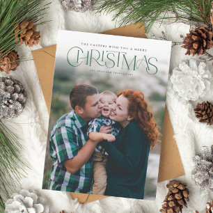 Traditional Christmas Holiday Photo Card