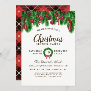 Traditional Christmas Party Invitation