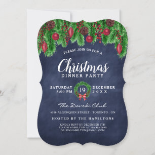 Traditional Christmas Party Invitation