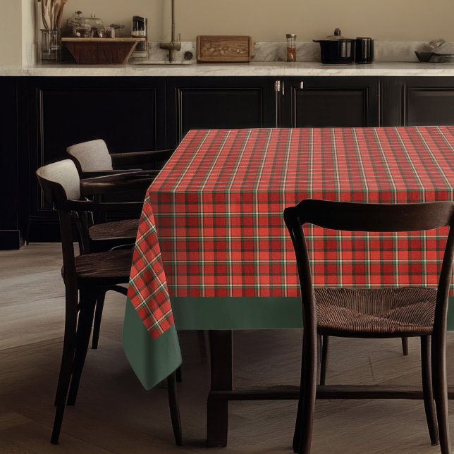 Traditional Christmas Plaid Cosy Winter Dinners Tablecloth (Traditional Christmas Plaid Cozy Winter Dinners Tablecloth)
