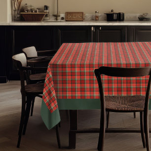 Traditional Christmas Plaid Cozy Winter Dinners Tablecloth