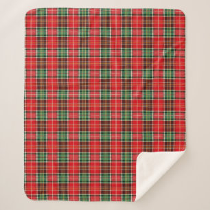 Traditional Christmas Plaid Sherpa Blanket