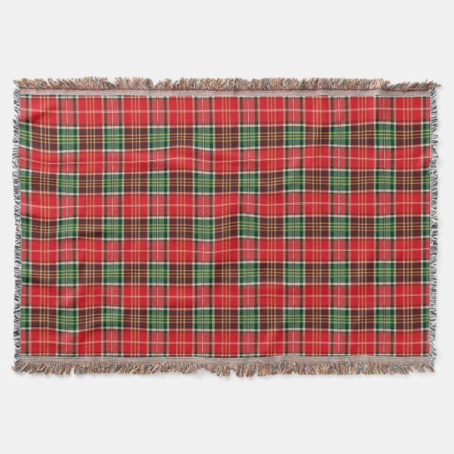 Traditional Christmas Plaid Throw Blanket (Front)
