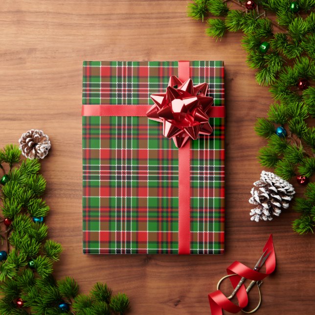Traditional Christmas Plaid Wrapping Paper (Holiday Gift)