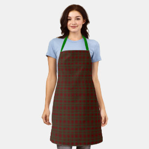 Traditional Christmas Red Green Chequered Plaid Apron