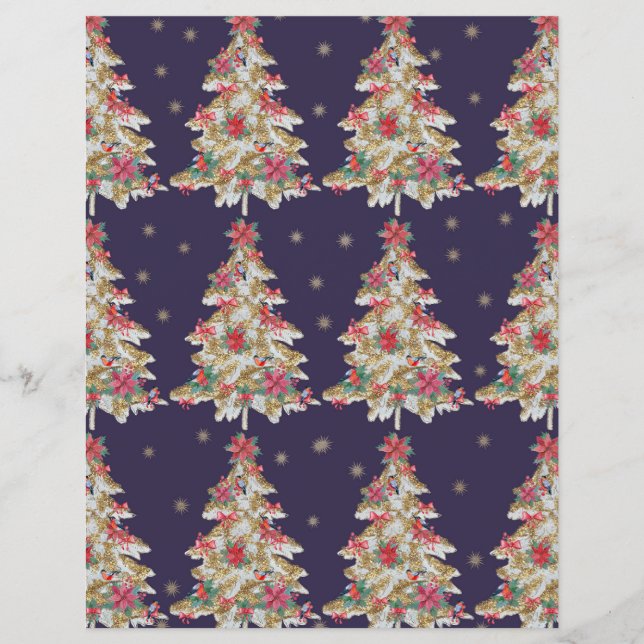 Traditional Christmas Scrapbook Paper (Front)