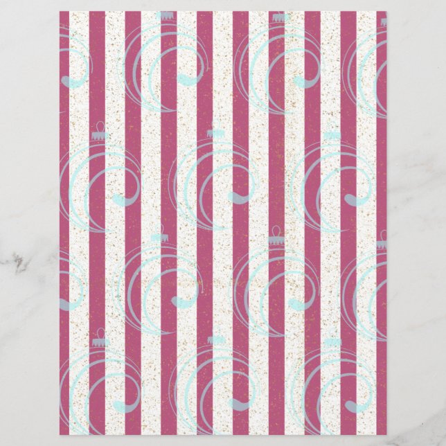 Traditional Christmas Scrapbook Paper (Front)