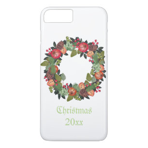 Traditional Christmas Wreath, Holiday Design iPhone 8 Plus/7 Plus Case