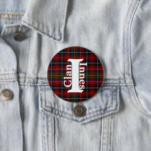 Traditional Clan Innes Tartan Plaid 7.5 Cm Round Badge