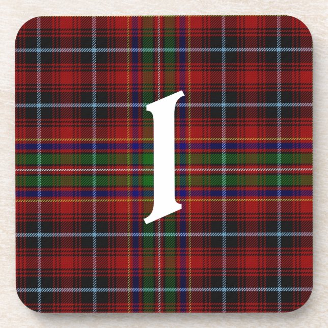 Traditional Clan Innes Tartan Plaid Coaster (Front)
