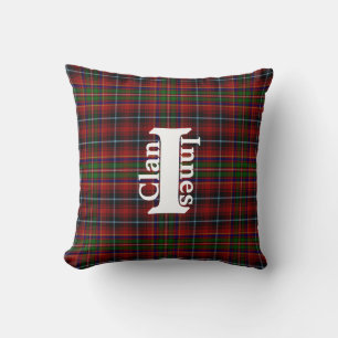 Traditional Clan Innes Tartan Plaid Cushion