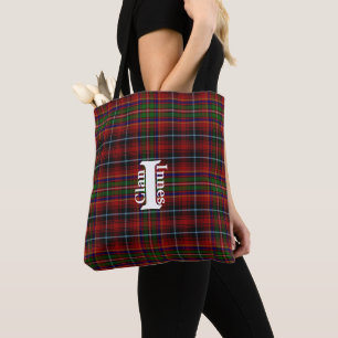 Traditional Clan Innes Tartan Plaid Tote Bag