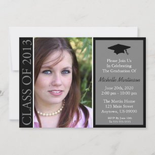 Traditional Class Of 2013 Graduation (Black) Invitation