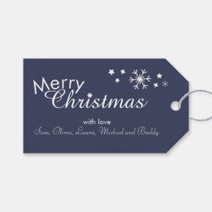 Traditional - Classic Blue Customisable Gift Tags