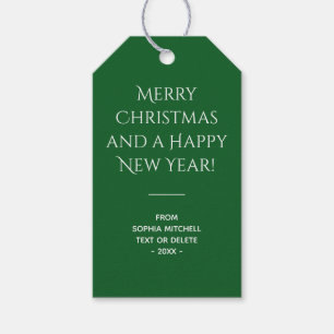 Traditional - Classic Green - Minimalist Gift Tags