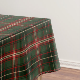 Traditional Classic Green Tartan Christmas Plaid Tablecloth