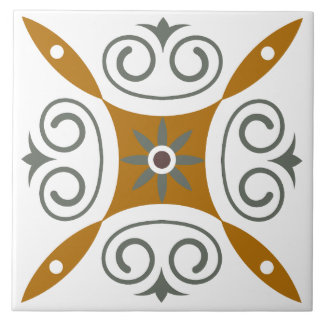 Traditional classic italian mediterranean brown ceramic tile