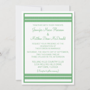 Traditional Classic Stripes Wedding Invitation