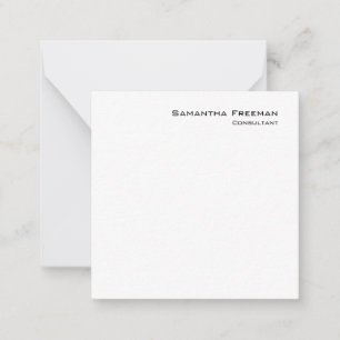 Traditional Clean Plain White Minimalist Card