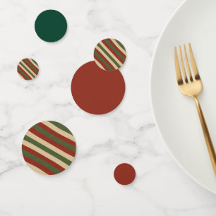 traditional colored Christmas striped Confetti