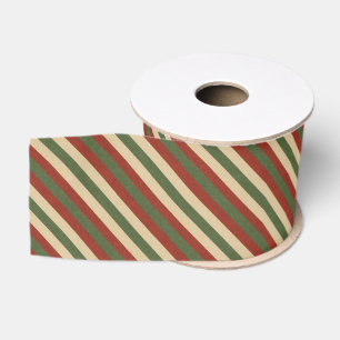 traditional colored Christmas striped  Grosgrain Ribbon