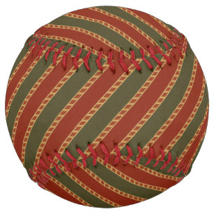 traditional colored Christmas striped Softball
