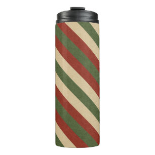 traditional colored Christmas striped Thermal Tumbler