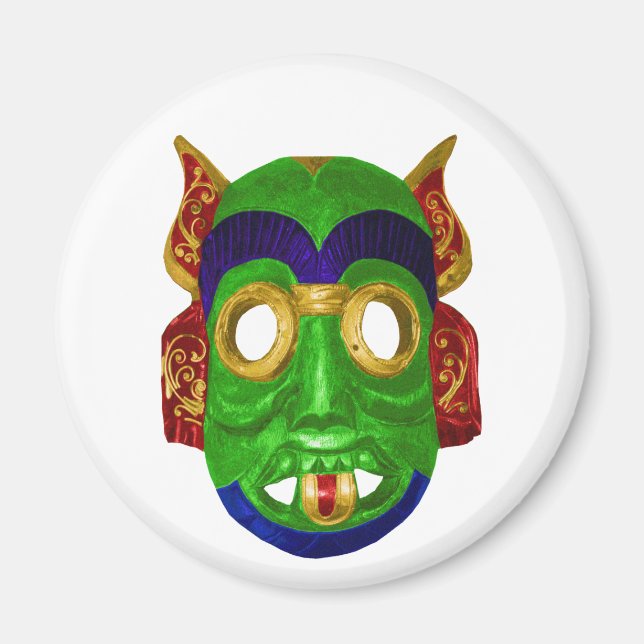 Traditional Colourful Thai Mask Magnet (Front)