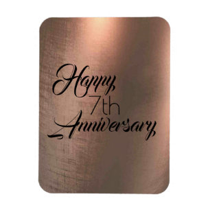 Traditional Copper 7th Anniversary Magnet