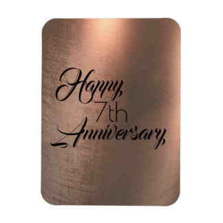 Traditional Copper 7th Anniversary Magnet