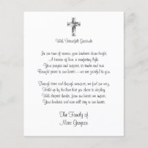 Traditional Cross Budget Funeral Thank You Card