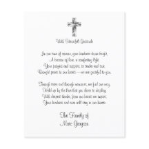 Traditional Cross Budget Funeral Thank You Card