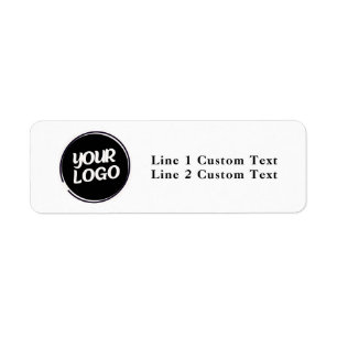 Traditional Custom Business 2 Lines of Serif Text  Return Address Label