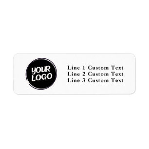 Traditional Custom Business 3 Lines of Serif Text Return Address Label