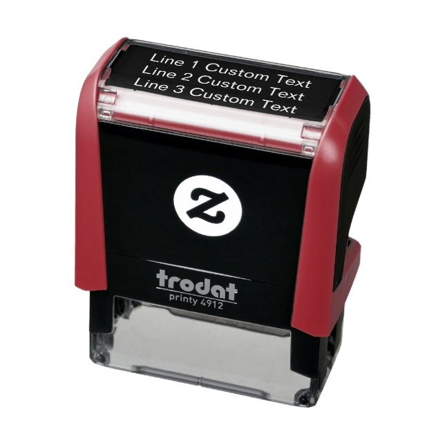 Traditional Custom Business 3 Lines of Serif Text Self-inking Stamp (Product)