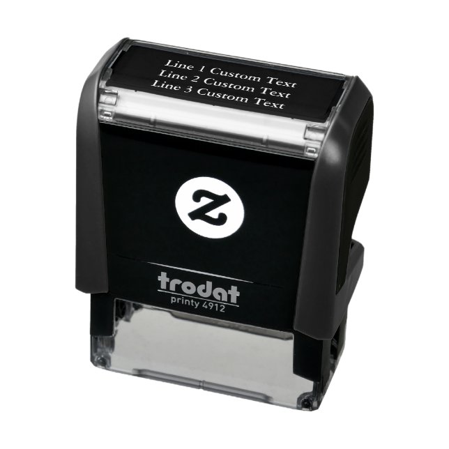 Traditional Custom Business 3 Lines of Serif Text Self-inking Stamp (Product)