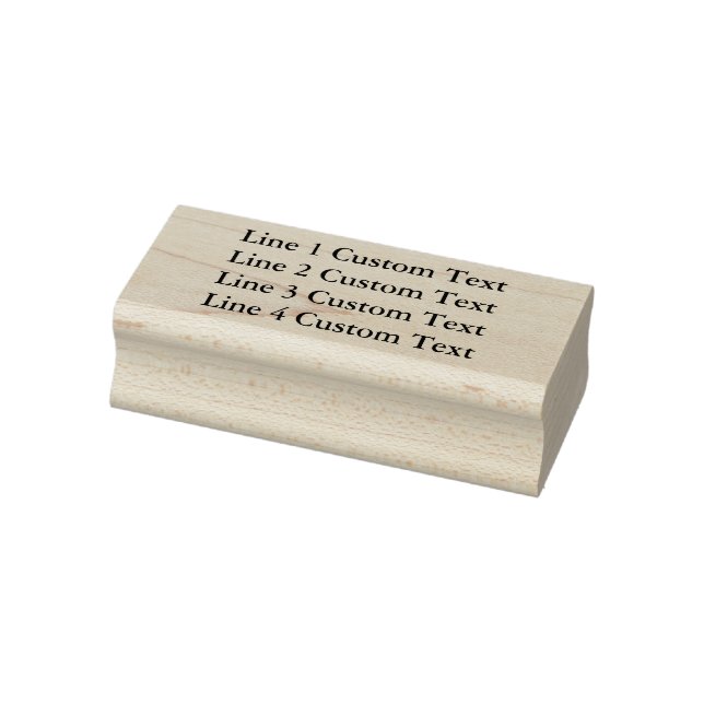 Traditional Custom Business 4 Lines of Serif Text Rubber Stamp (Stamp)